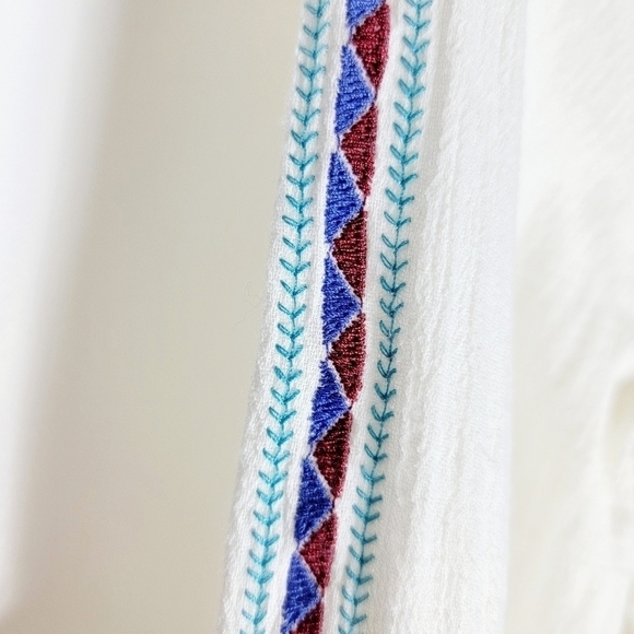 Shyanne 100% Cotton Embroidered Long Sleeves Women's Blouse Size S - Picture 3 of 9